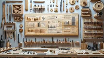 [Woodwork wood plywood softwood] Woodworking Workshop Organized Space With Tools And Projects