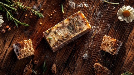 Artisan Soap Bar Surrounded by Natural Elements
