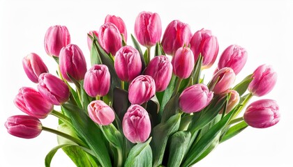 Obraz premium Elegant Bouquet of Pink Tulips. Perfect for International Women’s Day, Mother’s Day, or Spring Celebrations, Symbolizing Grace, Love, and New Beginnings. Thoughtful Gift or Décor Inspiration