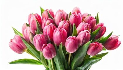 Obraz premium Elegant Bouquet of Pink Tulips. Perfect for International Women’s Day, Mother’s Day, or Spring Celebrations, Symbolizing Grace, Love, and New Beginnings. Thoughtful Gift or Décor Inspiration