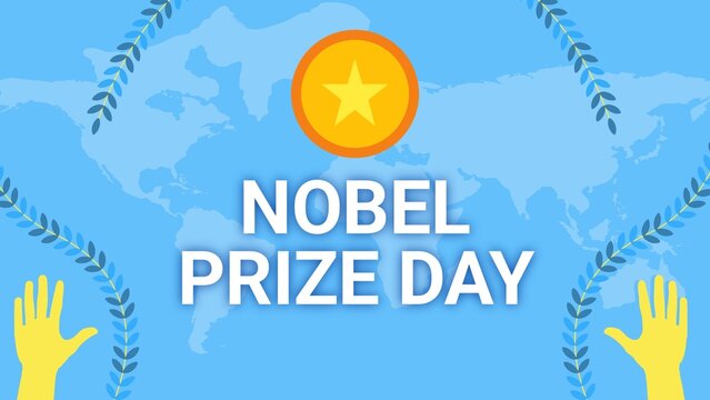 Nobel Prize Day web banner design illustration 