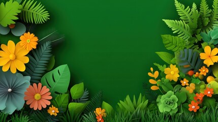 Obraz premium [Sustainable Gardening conservation regenerative] Vibrant Floral Background with Black Accent Wall Decor