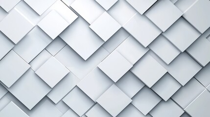 Fototapeta premium Abstract Geometric White Grey Square Pattern Background