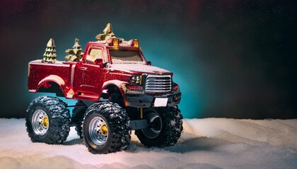 Monster truck toiy christmas gift decoration