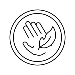 Fototapeta premium hypoallergenic label product caution line icon vector. hypoallergenic label product caution sign. isolated contour symbol black illustration