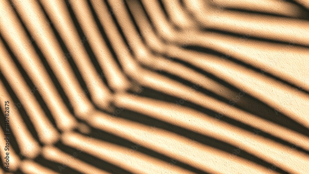 Poster abstract shadow pattern of linear shapes on a textured surface.