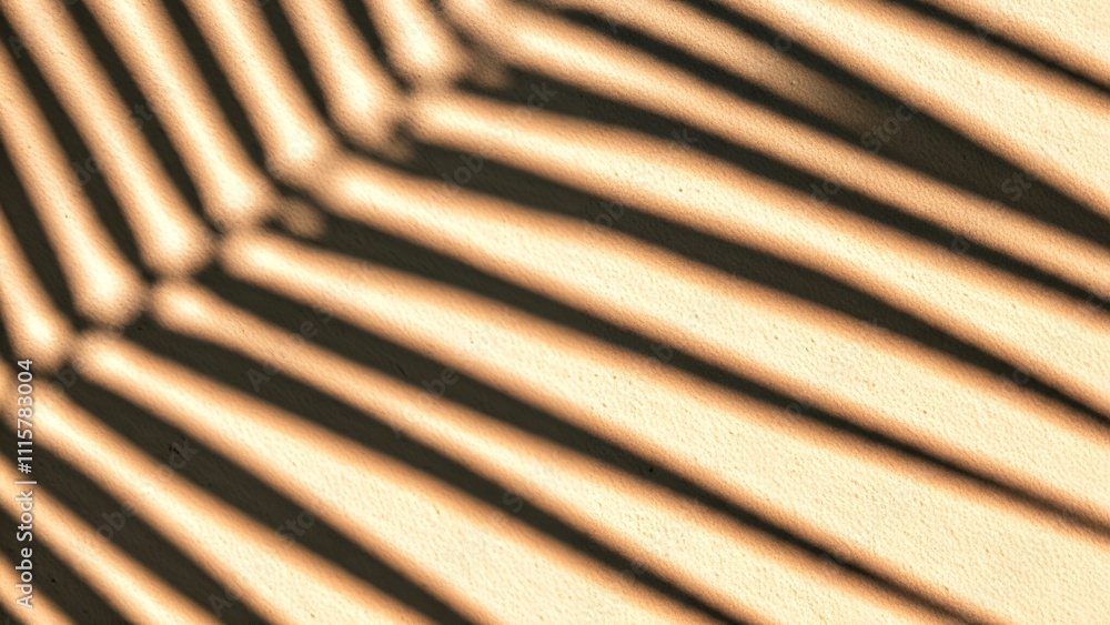 Poster abstract shadow pattern of linear shapes on a textured surface.