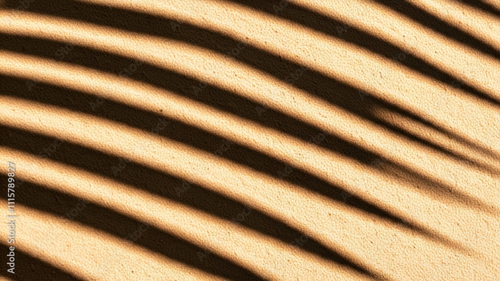 Poster diagonal shadow stripes pattern on a textured beige surface.
