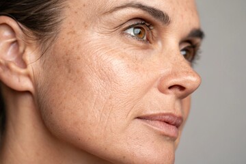 Obraz premium Close-Up of Human Skin Texture with Natural Details
