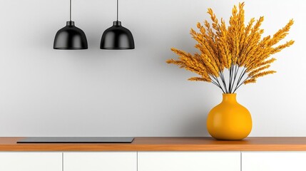 "A spacious, bright kitchen interior with clean white cabinets and subtle wood accents, featuring an inviting and modern atmosphere perfect for lifestyle or culinary photography. High Quality