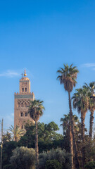 Koutoubia Minaret, famous monument of Marrakech from the 12th century
