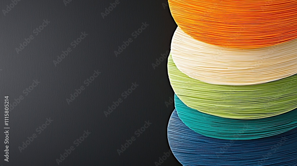 Aufkleber abstract colorful circles pattern on black background design element texture backgroun