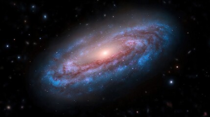 Obraz premium Majestic Spiral Galaxy Cosmic Nebula Stars Space Exploration Astronomy Photo