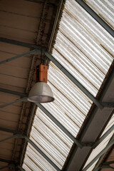 roof of an industrial building with a bulb 