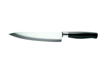 Sharp cooking knife essential tool in modern culinary spaces, Transparent background.
