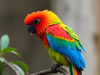 Fototapeta premium red and yellow macaw