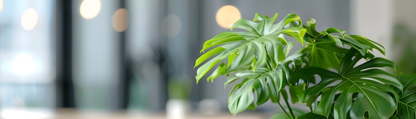 Obraz premium Vibrant home office plants fresh air indoor environment modern lifestyle peaceful viewpoint