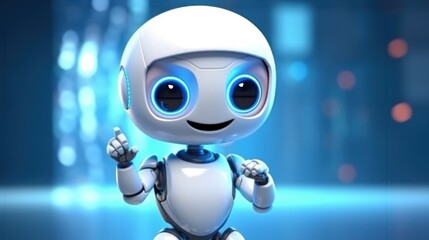 Friendly Robot with Big Eyes