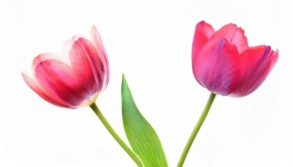 Fototapeta premium Elegant Pink Tulips for Celebrations. Perfect for Women’s Day, Mother’s Day, and Romantic Occasions. Symbol of Love, Grace, and Renewal in Minimalist Floral Art Photography