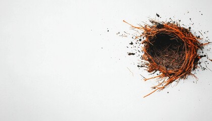 Fototapeta premium Empty Bird Nest Nature Texture Spring Theme High Resolution Image