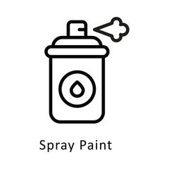 Spray Paint  Vector Outline Icon. Eps file 10