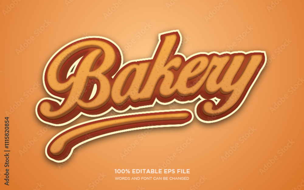 Poster bakery 3d editable text style effect