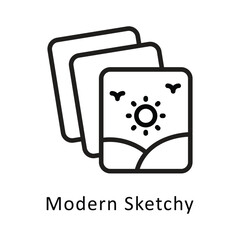 Modern Sketchy Vector Outline Icon. Eps file 10