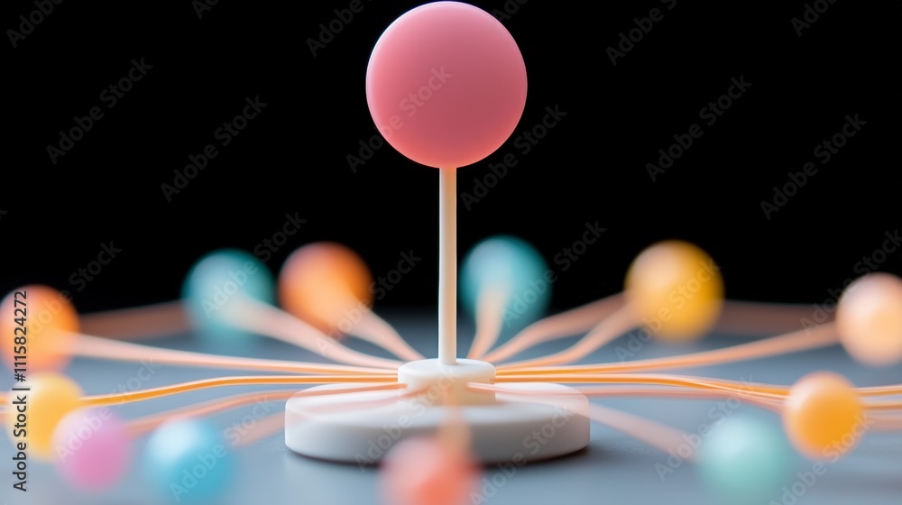 Poster abstract network connection central hub nodes
