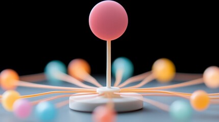 Abstract Network Connection  Central Hub   Nodes