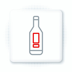 Line Medical digital thermometer for medical examination icon isolated on white background. Colorful outline concept. Vector