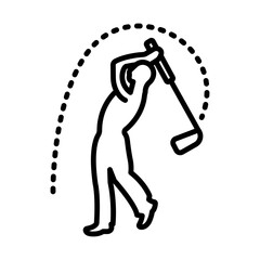 Fototapeta premium Swing Analyzer line icon