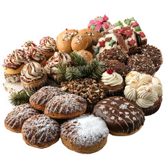 Inviting Christmas Bakery Theme  Isolated On Transparent Background 