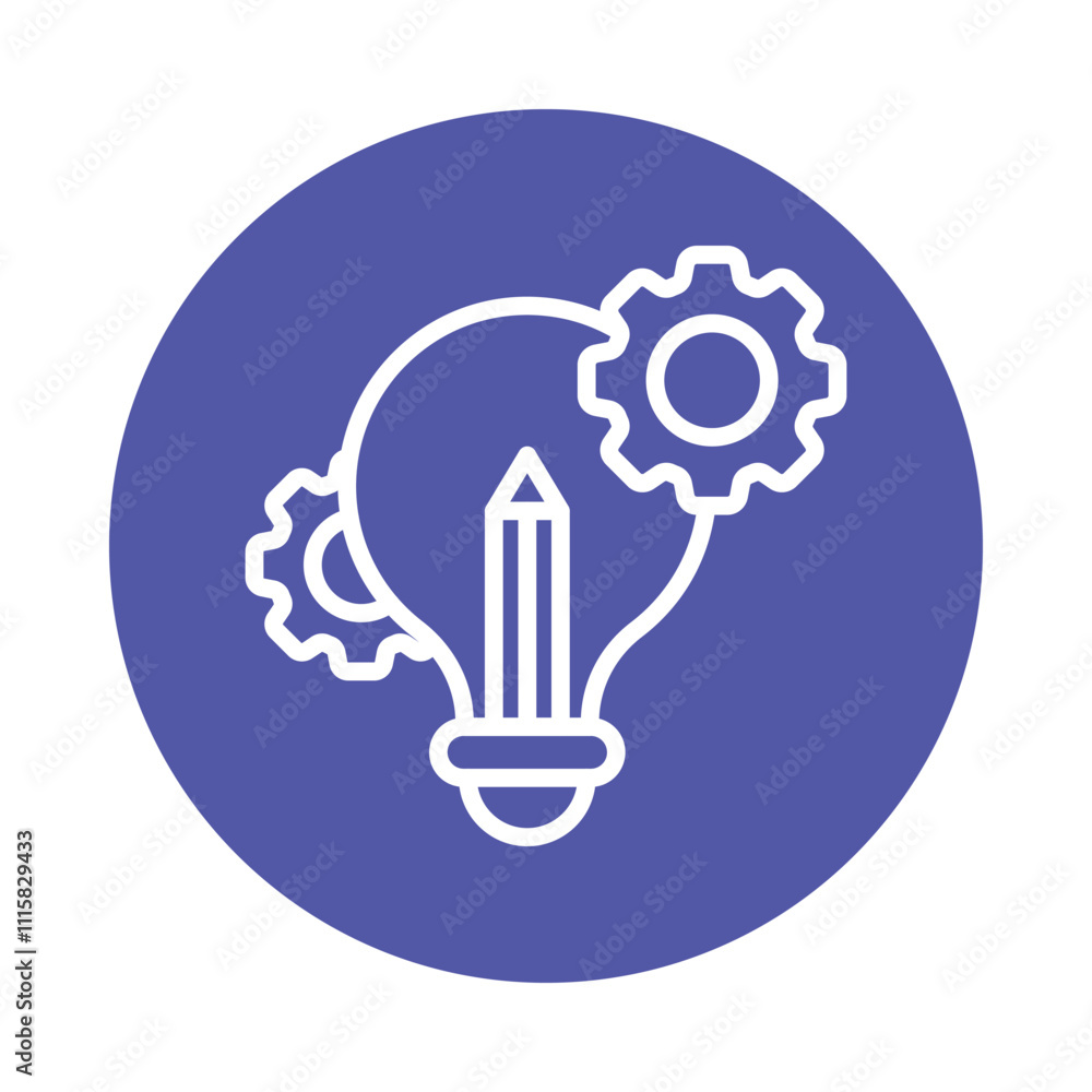 Wall mural design development vector glyph circle outline icon. eps file 10