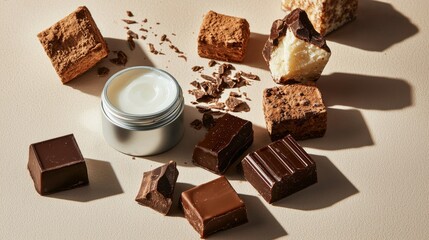 Luxurious Cocoa Lip Balm and Chocolates Arrangement