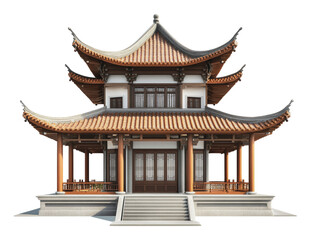 Elegant design in Asian architecture, cut out - stock png.