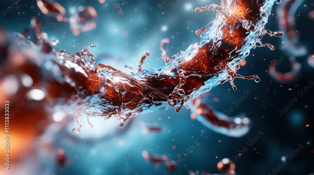 Fototapete this image captures an intricate twisting form, rendered in beautiful detail and motion, exploring t