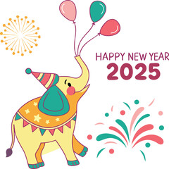 Obraz premium Vibrant Vector Illustration of an Elephant