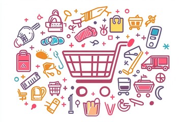 Shopping Cart and Commerce Icons Collection