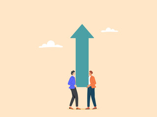 Fototapeta premium Team success or career development for business growth
