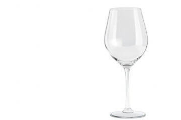 Modern aesthetic wine glass display in minimalist studio photography, Transparent background.