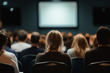 Group of Professionals Gathered for Conference or Seminar, Capturing a Professional Event Atmosphere