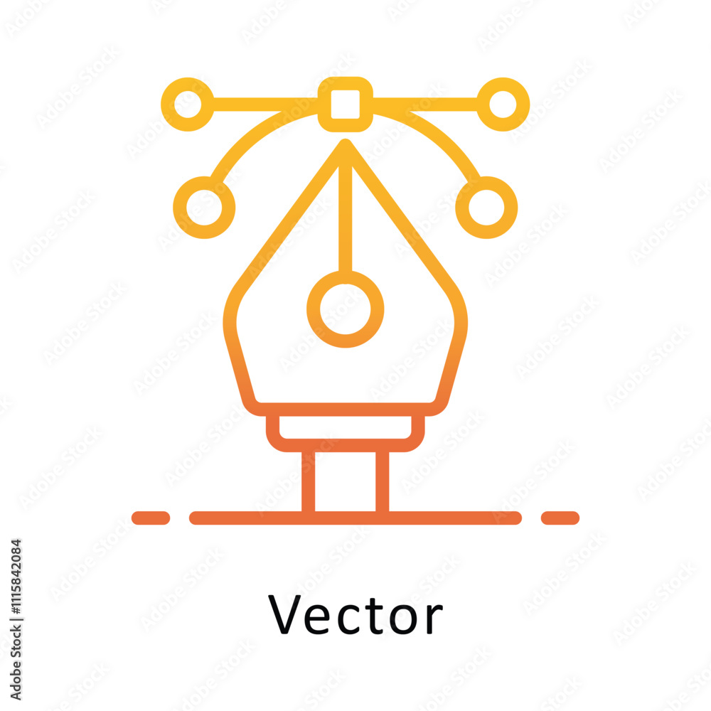 Poster vector vector gradient outline icon. eps file 10