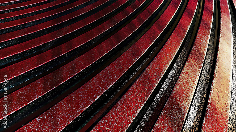 Poster abstract red and black curving lines: a study in texture and form