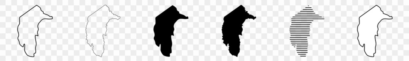 Australian Capital Territory Map Black   State Border   State Country   Transparent Isolated   Variations © endstern