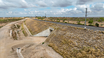 Railway Infrastructure Development: Soil Backfill and Track Preparation on a Concrete Underpass