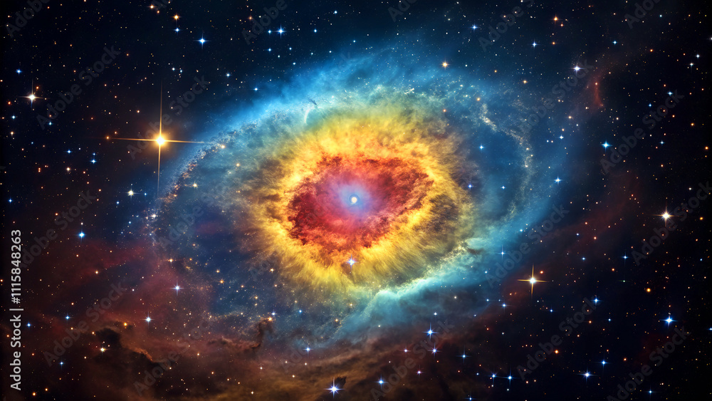 Canvas Prints celestial symphony, the enchanting beauty of colorful nebulae and planets in deep space in the vast 