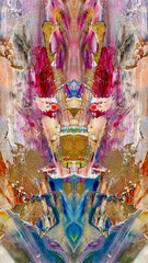 Fototapeta premium Abstract art background . Hand painting artwork on canvas .