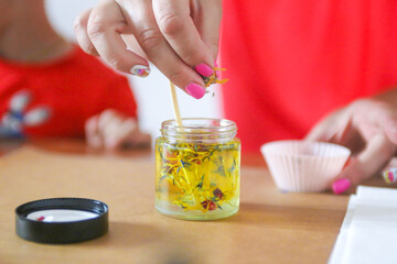 Set for crafting candle