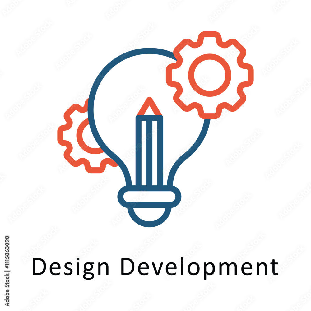 Poster design development vector two colors icon. eps file 10
