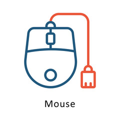 Obraz premium Mouse Vector two Colors Icon. Eps file 10